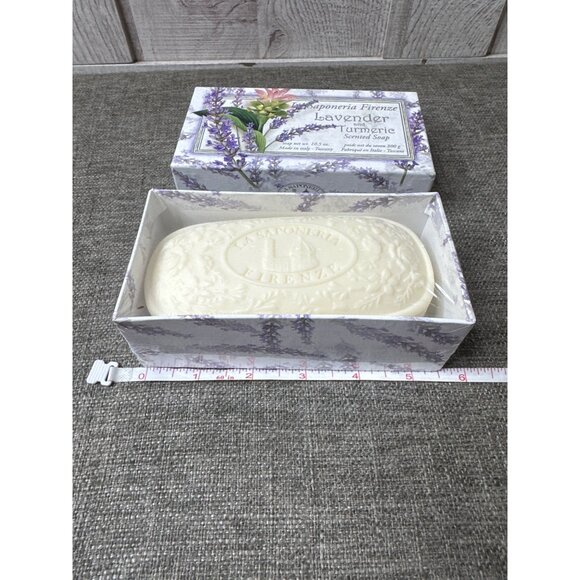 La Saponeria Firenze Lavender & Turmeric Scented Soap Made In Italy Gift Box - Picture 4 of 6
